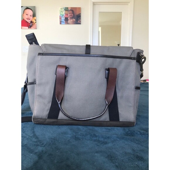 Jack Spade Work Twill Swiss Brief case man bag with Flap in Grey - Picture 5 of 12